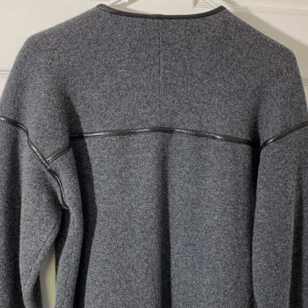 Gray Open Front Cardigan - Picture 4 of 7